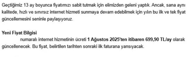 TurkNet'ten internet ücretlerine yüzde 40 zam! 499 TL'den 699 TL'ye çıkıyor - Resim : 1