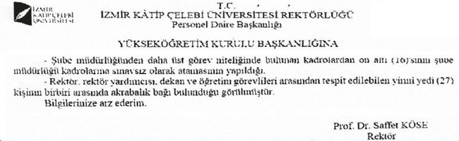 Katip Çelebi Üniversitesi kadrosunda 27 kişi akraba çıktı - Resim : 1