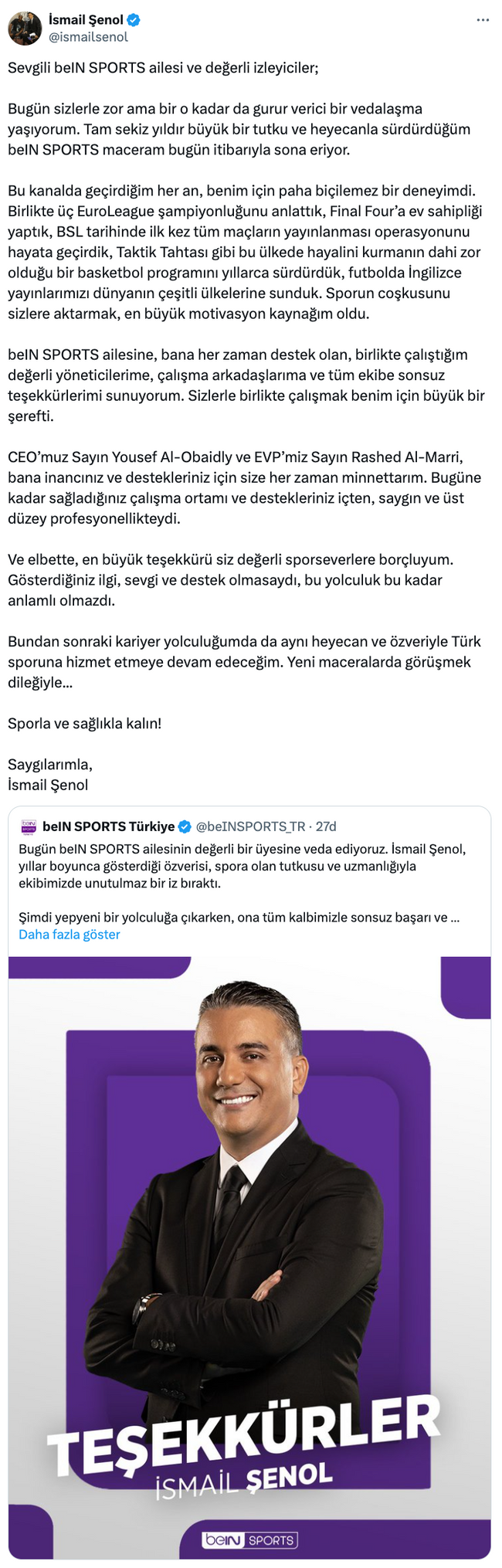 Usta gazeteci beIN Sports'a veda etti! Yeni adresi belli oldu… - Resim : 1