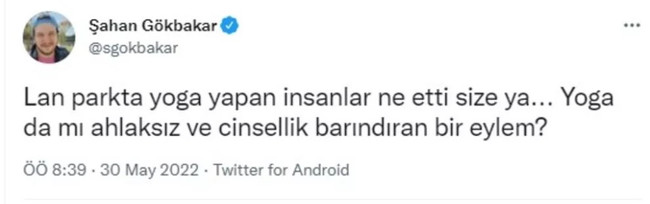 Şahan Gökbakar'dan yoga tepkisi: Yoga da mı ahlaksız ve cinsellik barındıran bir eylem? - Resim : 2