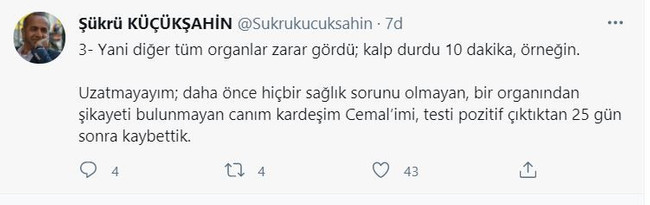 Kardeşini koronadan kaybeden gazeteci Şükrü Küçükşahin Twitter'dan isyan etti! - Resim : 3