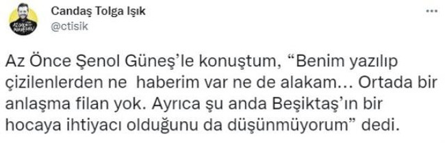 Şenol Güneş'ten Beşiktaş sorusuna net yanıt! - Resim : 1