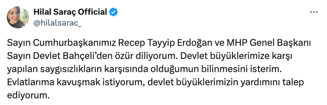 Tutuklu astrolog Hilal Saraç'tan 42 gün sonra ilk mesaj: Erdoğan ve Bahçeli'den özür diledi! - Resim : 2