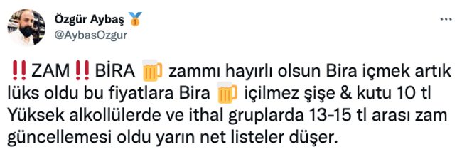 Biraya büyük zam geldi! - Resim : 1