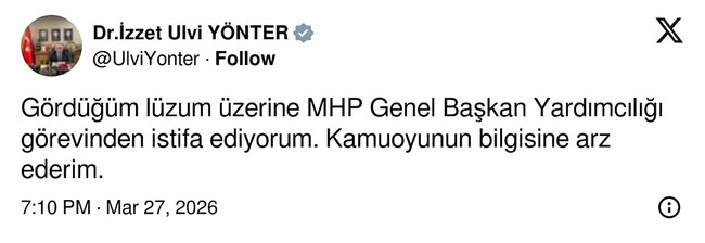 MHP’de İzzet Ulvi Yönter depremi! Önce 'ajan' mesajı, sonra ayrılık! - Resim : 3
