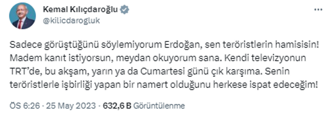 Erdoğan'ın "İspatlamazsan namertsin" sözlerine Kılıçdaroğlu'ndan jet yanıt! - Resim : 1