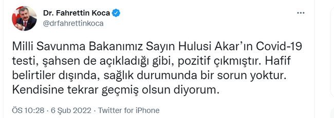 Hulusi Akar’dan kötü haber! ‘Pozitif çıkmıştır…’ - Resim : 2