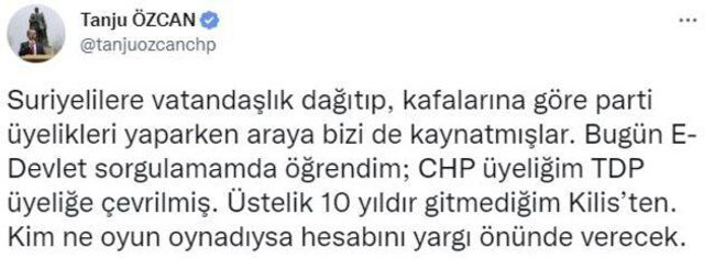 Tanju Özcan'ın e-Devlet isyanı! Görünce gözlerine inanamadı: "Kim ne oyun oynadıysa..." - Resim : 1