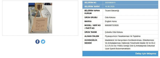 Ünlü markanın sevilen oda kokusu toplatılıyor - Resim : 1