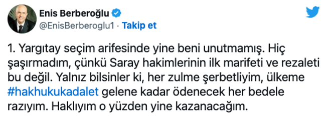 Yargıtay Berberoğlu ve Gül kararlarını bozdu! ‘Hiç şaşırmadım’ diyerek duyurdu… - Resim : 1