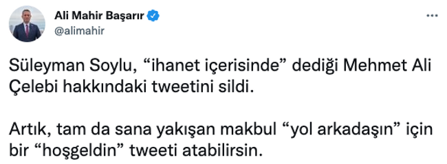 Süleyman Soylu’nun ‘apar topar’ sildiği tweet gündem oldu! ‘Tam da sana yakışan…’ - Resim : 1
