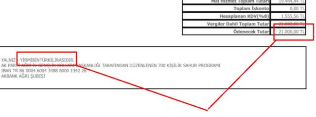 Şatafatlı sahur programını savunan Savcı Sayan'ın paylaştığı faturadaki hata dikkat çekti - Resim : 1