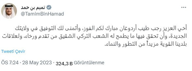 Seçim sonuçları büyük oranda netleşti! Cumhurbaşkanı Erdoğan'a ilk tebrik Katar'dan geldi - Resim : 1