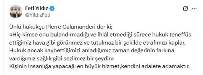 MHP'li Yıldız'dan çarpıcı 'adalet' mesajı! "Değerini kaybedince anlarız..." - Resim : 1