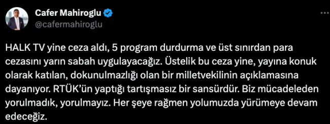 RTÜK'ten Halk Tv'ye yayın durdurma ve para cezası - Resim : 1