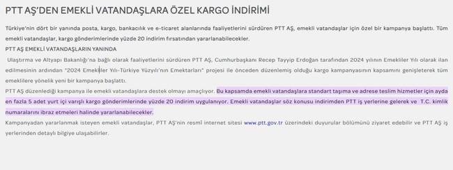 Emeklilere indirimli oldu: Resmen açıklandı! Yüzde 20 oranında... - Resim : 1