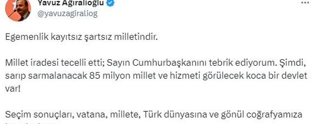 Yavuz Ağıralioğlu seçim sonuçlarını böyle yorumladı! Adaylığına 'dayatma' demişti - Resim : 1
