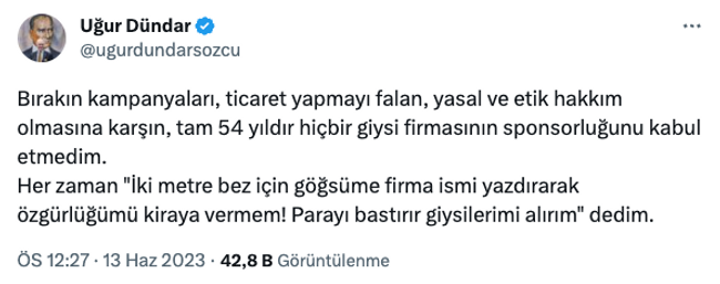 Uğur Dündar’dan ‘Ekmeleddin’ iddiasına yanıt! ‘Hayatımda hiçbir siyasetçinin…’ - Resim : 3