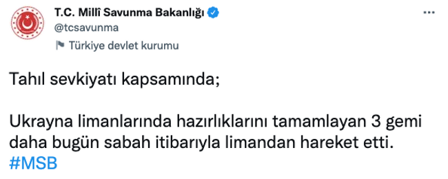 MSB duyurdu! Ukrayna'dan 3 gemi daha hareket etti… - Resim : 1