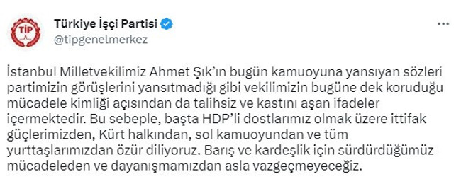 Emek ve Özgürlük İttifakı'nda ‘Ahmet Şık’ çatlağı! TİP özür diledi, HDP açıklama yaptı - Resim : 4