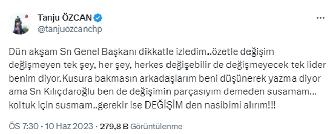 Tanju Özcan'dan Kılıçdaroğlu'nun sözlerine tepki: "Özetle demek istiyor ki..." - Resim : 1