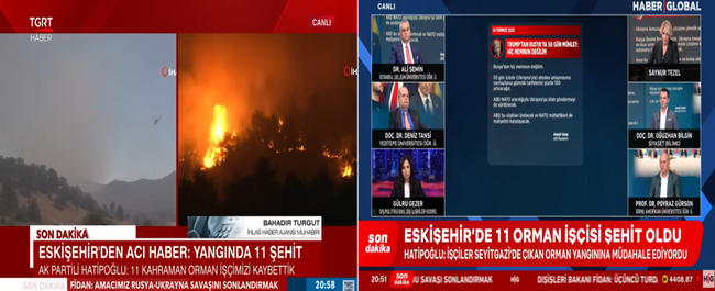 Haber kanallarının yangınla imtihanı! - Resim : 1