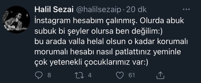 Ünlü şarkıcı Halil Sezai'ye Instagram şoku! - Resim : 1
