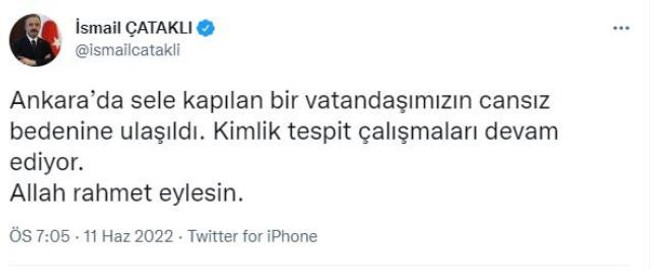 Ankara'daki sel felaketinden acı haber geldi! Bakanlık ve Yavaş'tan açıklama - Resim : 2