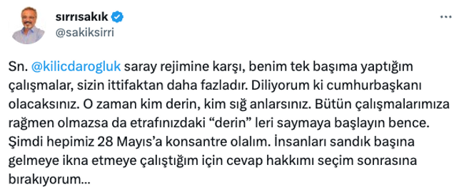 Kemal Kılıçdaroğlu’na kontrgerilla yanıtı geldi! Sırrı Sakık seçim sonrasını işaret etti… - Resim : 1