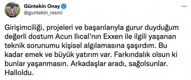 Çıldırtan tweetin devamı geldi! Güntekin Onay’dan Acun Ilıcalı’ya jet yanıt - Resim : 2