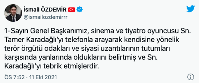 Devlet Bahçeli’den Tamer Karadağlı’ya telefon! "Terör örgütü odakları ve..." - Resim : 1