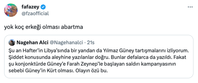 Farah Zeynep Abdullah’tan Nagehan Alçı’ya olay tepki! ‘Saldırının sebebi Kürt olması’ demişti… - Resim : 1