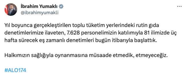 Bakan duyurdu: Gıda denetimleri başladı! 81 ilde 3 hafta sürecek… - Resim : 1