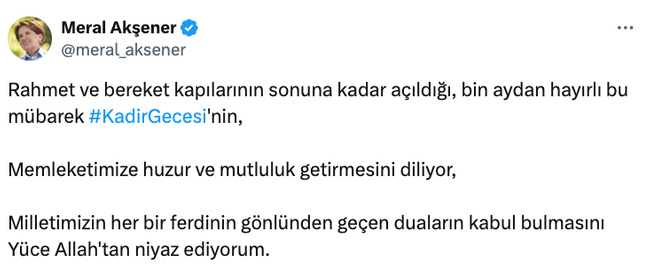 Uzun zamandır ortada yoktu: Meral Akşener’den dikkat çeken mesaj! - Resim : 1