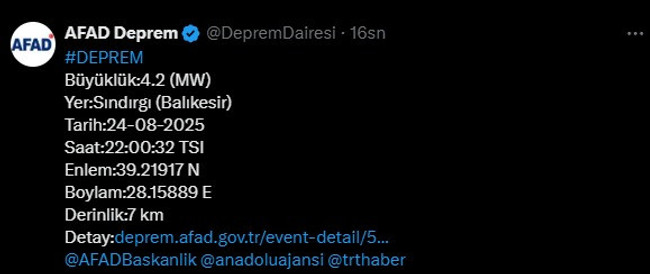 Balıkesir'de peş peşe depremler! İstanbul'da da hissedildi - Resim : 3