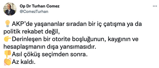 Erdoğan’ın eski doktoru Turhan Çömez ‘çöküş tarihi’ verdi! ‘Sıradan çatışma veya rekabet değil…’ - Resim : 1