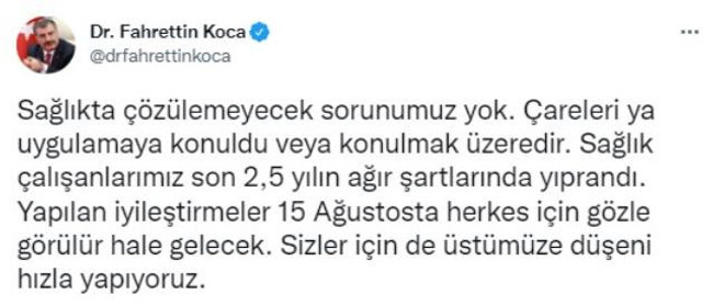 Bakan Koca'dan sağlık çalışanlarını heyecanlandıran paylaşım: Resmi Gazete'yi işaret etti - Resim : 3