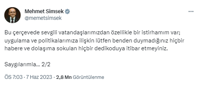 Bakan Şimşek'ten dövizdeki artış için 'sabır' mesajı! - Resim : 2