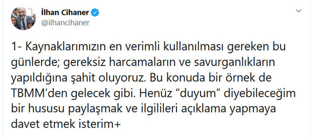 İlhan Cihaner’den çarpıcı iddia: TBMM TV için 3-10 milyon euro yatıracak - Resim : 1