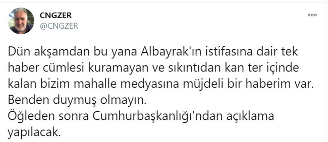 Erdoğan’ın kuzeninden Berat Albayrak çıkışı: Müjdeli bir haberim var - Resim : 1