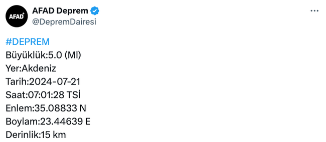 Adana ve Akdeniz'de korkutan depremler! AFAD duyurdu… - Resim : 2