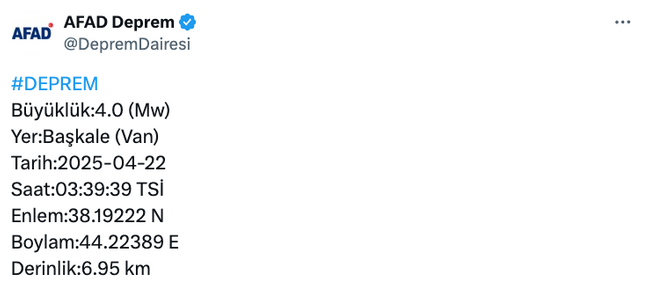 Van'da gece yarısı korkutan deprem! - Resim : 1