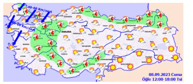 Meteoroloji'den kuvvetli sağanak yağış uyarısı - Resim : 1