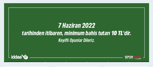 Bahisseverlere kötü haber: Spor Toto ve İddaa'da minimum bahis tutarına zam geldi! - Resim : 1