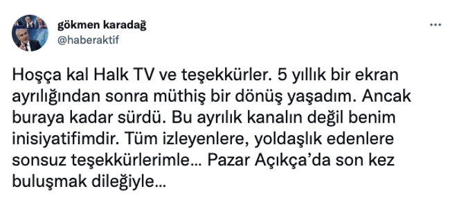 Halk TV’de gece yarısı istifa depremi! Kanalın ekran yüzü ayrıldığını duyurdu… - Resim : 1