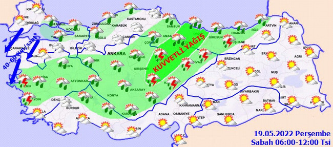 Meteoroloji’den gök gürültülü sağanak uyarısı! İşte il il 19 Mayıs hava durumu… - Resim : 2