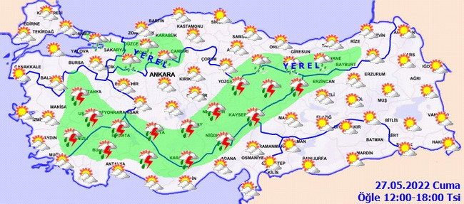 Meteoroloji'den İstanbul ve bazı illere sağanak uyarısı! İşte il il 27 Mayıs hava durumu… - Resim : 3