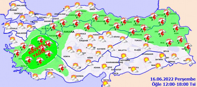 Meteoroloji uyardı: Çok kuvvetli geliyor! İşte il il 16 Haziran hava durumu… - Resim : 3