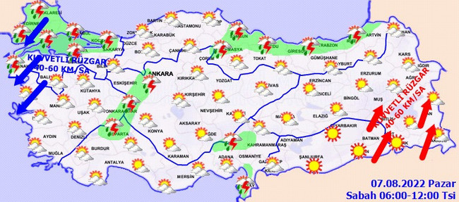 Meteoroloji kuvvetli yağışa karşı uyardı! İşte il il 7 Ağustos 2022 hava durumu… - Resim : 2