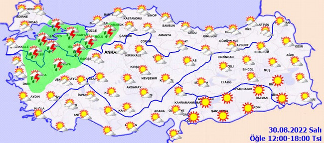 Meteoroloji uyardı: Çok şiddetli geliyor! İşte il il 30 Ağustos hava durumu… - Resim : 3